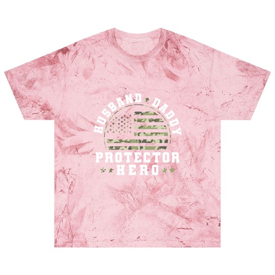 Husband Daddy Protector Hero US Army Veteran Blast T Shirts
