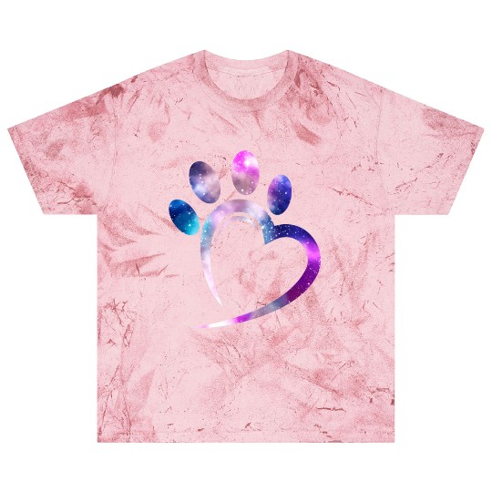 Galaxy Dog Paw Dog Lover Blast T Shirts