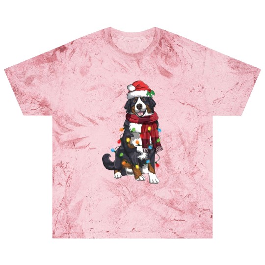 Bernese Mountain Christmas Light Funny Dog Lover Blast T Shirts