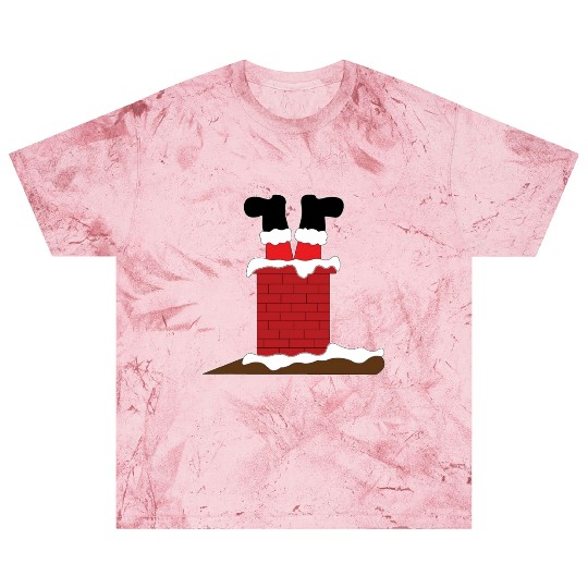 Funny Santa Claus Stuck in chimney Blast T Shirts