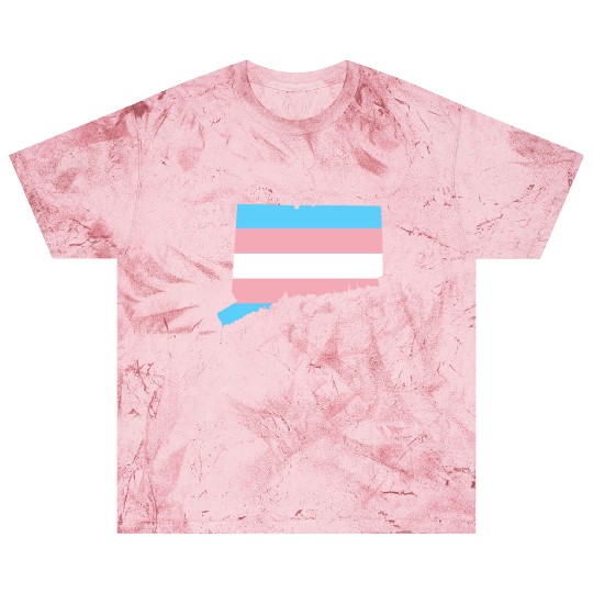 Trans Flag Connecticut LGBT Pride Support Blast T Shirts