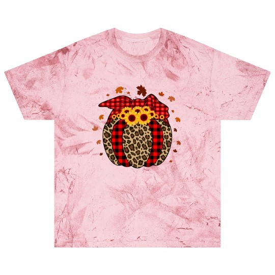 Pumpkin Jack O' Lantern Leopard Plaid Halloween Blast T Shirts