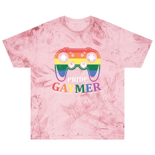 Pride Gaymer LGBT Gay Gamer Rainbow Pride Flag Blast T Shirts