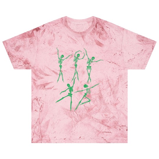 Green Dancing Skeleton Blast T Shirts