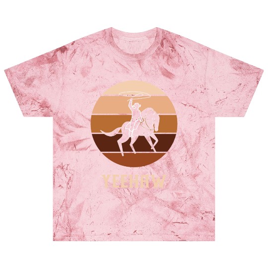 Yeehaw Cowboy Western Desert Cowgirl Horseback Blast T Shirts
