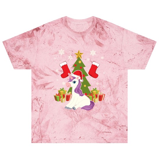 Unicorn Christmas Day Happy Holiday Santa Claus Blast T Shirts