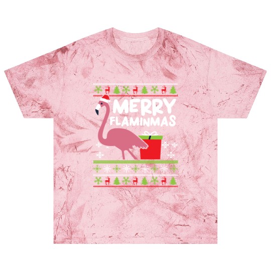 Merry Flaminmas Flamingo Lover Christmas Day Blast T Shirts