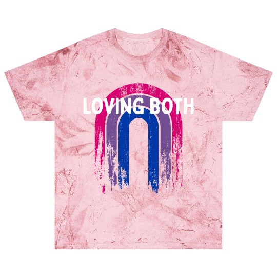 Loving Both Bisexual LGBTQ Bi Pride Gender Blast T Shirts