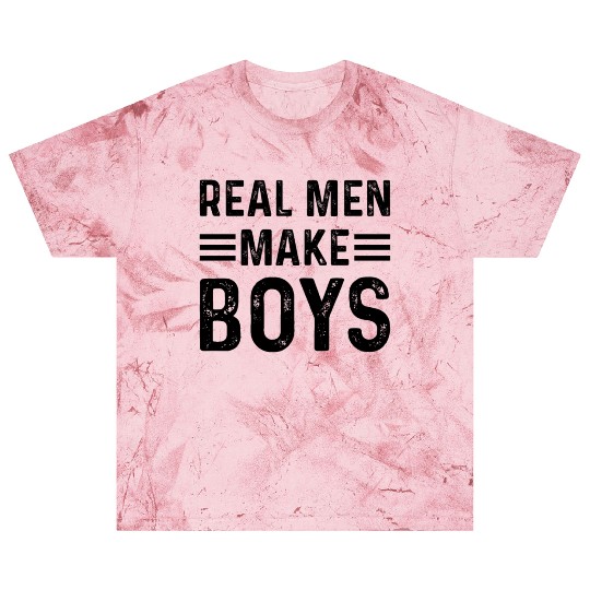 Real Men Make Boys Daddy To Be - Boy Daddy Announc Blast T Shirts