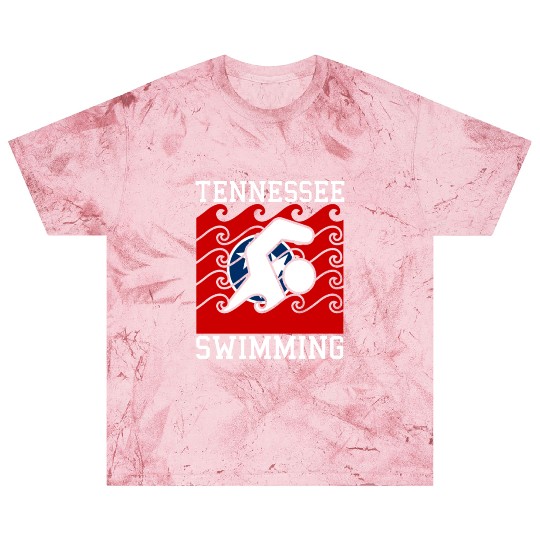 Tennessee Flag Swimming Team Swim Swimmer US State Blast T Shirts