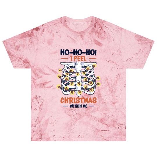 Christmas Holiday Skeleton Rib Cage Radiology Blast T Shirts