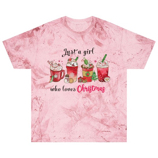 Just A Girl Who Love Christmas | Christmas Coffee Blast T Shirts