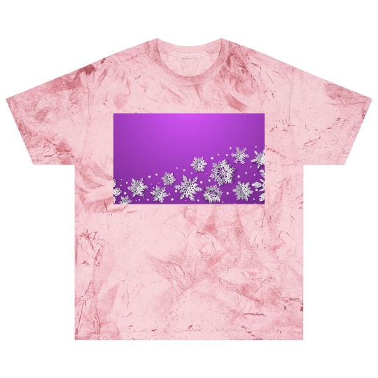 Modern Snowflakes Purple Blast T Shirts