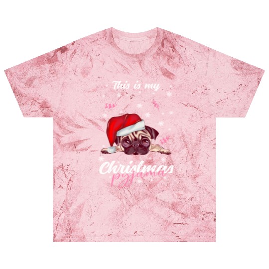 Winter Christmas Pyjama Pug Blast T Shirts