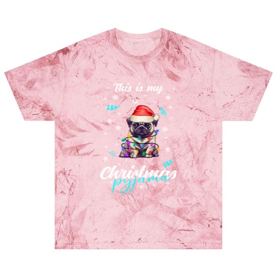 Winter Christmas Pyjama Pug Blast T Shirts