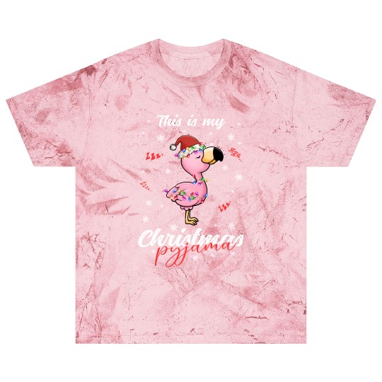 Winter Christmas Pyjama Flamingo Blast T Shirts