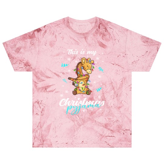 Winter Christmas Pyjama Giraffe Blast T Shirts