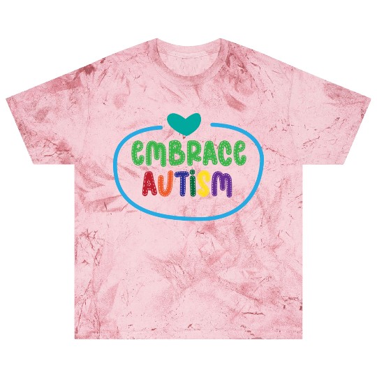 Embrace Autism Colorful Banner Blast T Shirts