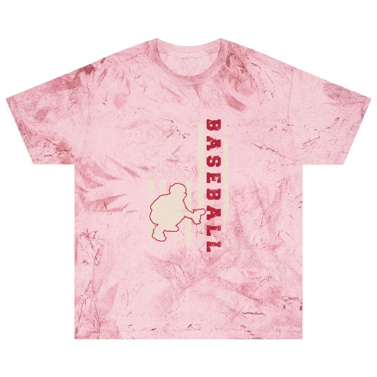 Baseball Catcher USA Flag Patriotic American Flag Blast T Shirts