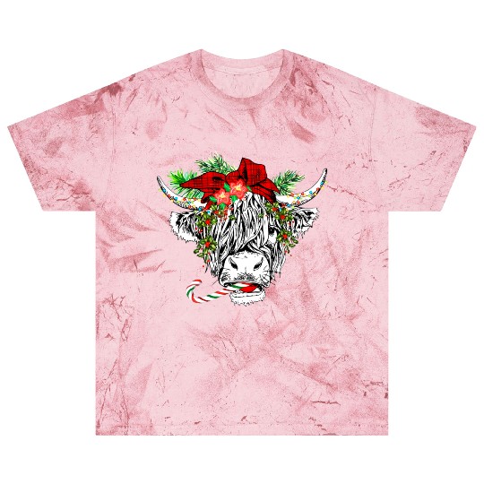 Christmas Highland Cow Merry Christmas Blast T Shirts