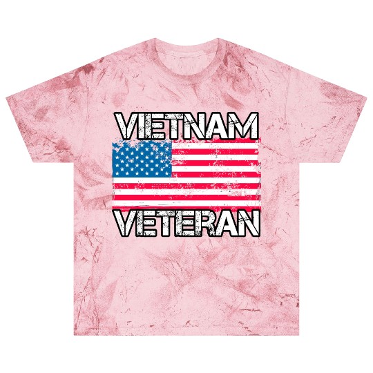 Vietnam Veteran Vintage Us Flag Military Vet Blast T Shirts