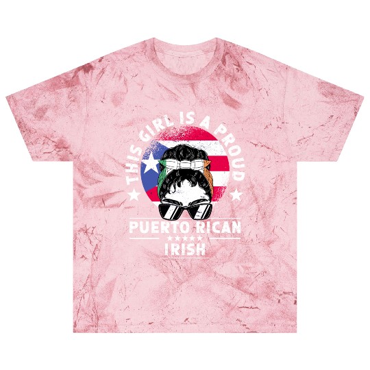 Puerto Rico Flag Ireland Grown Women Girl Blast T Shirts