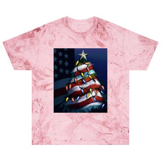 Patriotic Christmas US Christmas Tree With Blast T Shirts