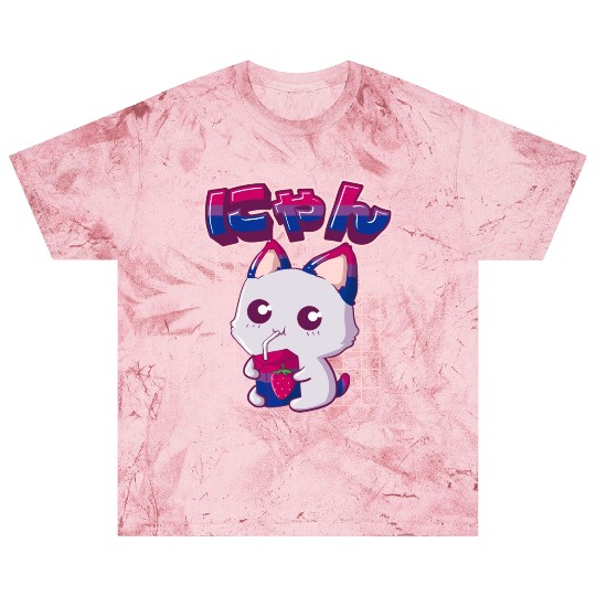 Bisexual Pride Bi Kawaii Cat Strawberry Milk Bisex Blast T Shirts