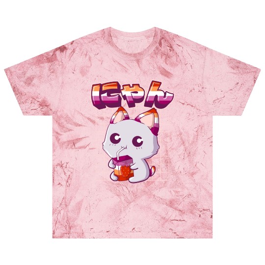 Lesbian Pride Gay Kawaii Cat Strawberry Milk Lesbi Blast T Shirts