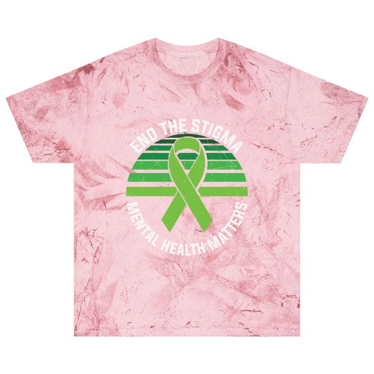 End The Stigma Mental Health Matters Blast T Shirts
