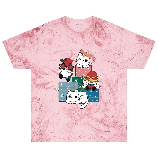 cute gnome and kitty cats on present gift box Blast T Shirts