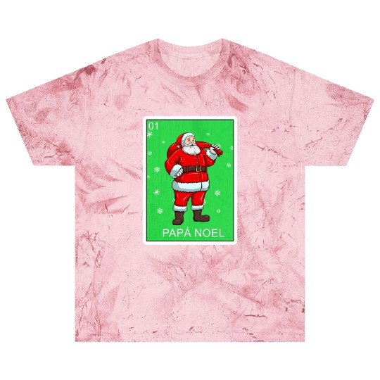 Papa Noel Father Christmas Card Mexican Lottery Blast T Shirts