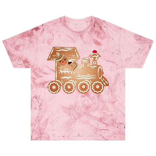 Gingerbread man as a train driver on the train Blast T Shirts