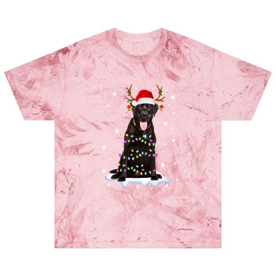 Black Lab Labrador Christmas Tree Light Pajama Dog Blast T Shirts
