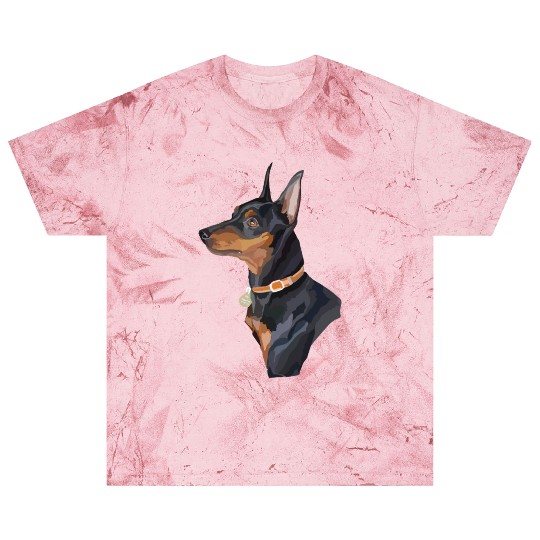Cute Miniature Pinscher Dog Watercolor Painting Blast T Shirts