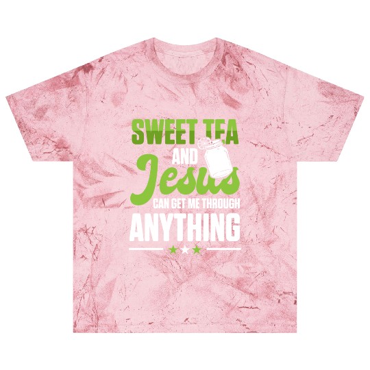 Funny Sweet Tea And Jesus Can Get Me Through Blast T Shirts