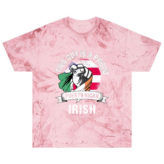 Puerto Rico Flag Ireland Grown Men Boys Guy Blast T Shirts