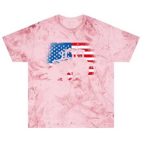 Tractor USA Flag design for Patriotic Farmer Blast T Shirts