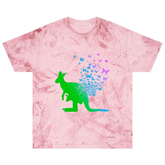Butterfly & Kangaroo In Nature Australia Kangaroo Blast T Shirts