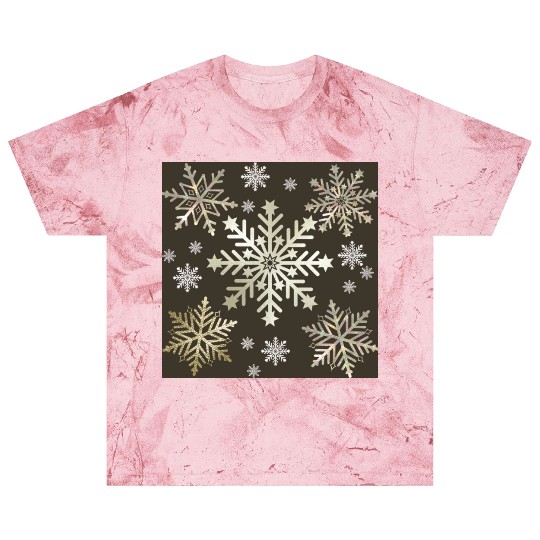 Beige Snowflakes Christmas Pattern Blast T Shirts