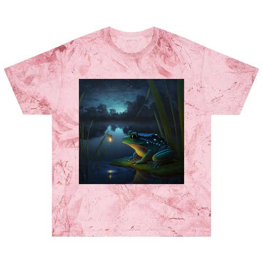 Frog and Firefly Friends on the Pond at Night Blast T Shirts