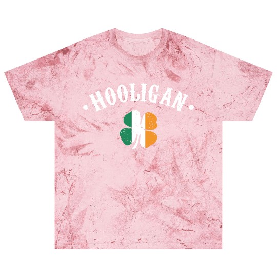 Hooligan St Patricks Day Irish Shamrock Flag Blast T Shirts