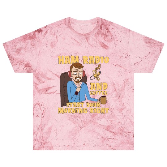 Ham Radio And Coffee Starts Amateur Radio Operator Blast T Shirts