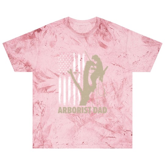 Arborist Dad Logger Patriotic Wood USA Flag Blast T Shirts