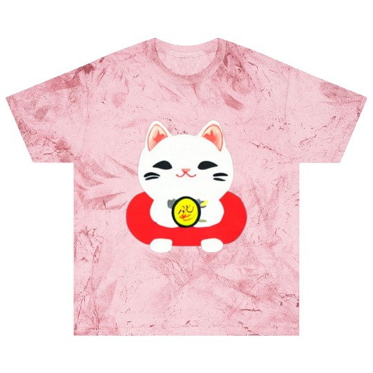 Kawaii Maneki Neko Cat Illustration Blast T Shirts