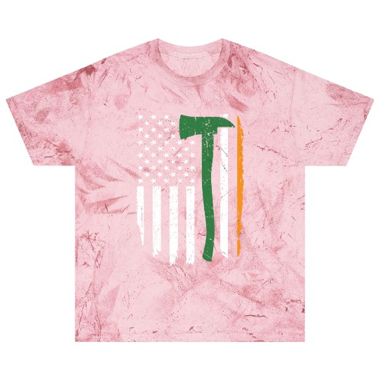 Irish Firefighter American Flag Ireland Blast T Shirts