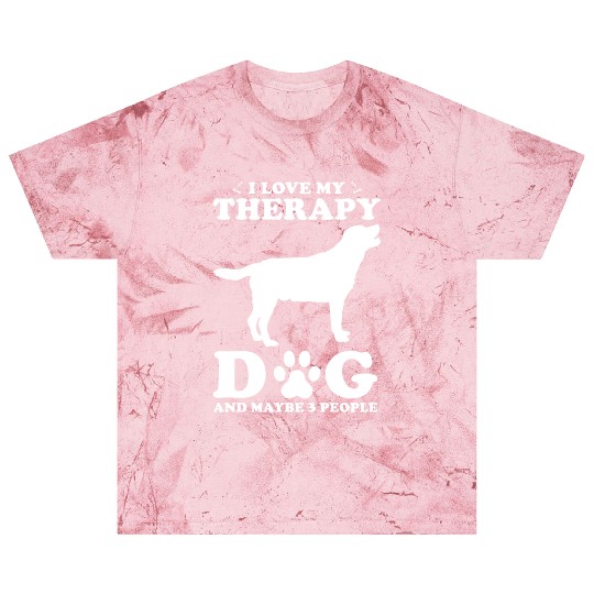 I Love My Therapy Dog And Maybe 3 People Blast T Shirts