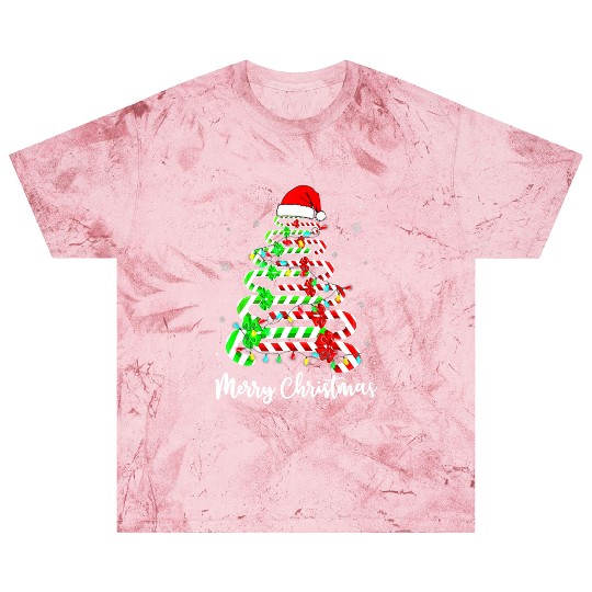Candy Cane Santa Hat Funny Xmas Tree Merry Blast T Shirts
