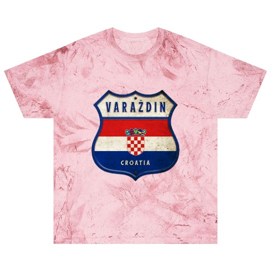 Varaždin Croatia flag coat of arms design Blast T Shirts