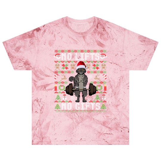 Funny No Lifts No Gifts Ugly Christmas Workout Blast T Shirts